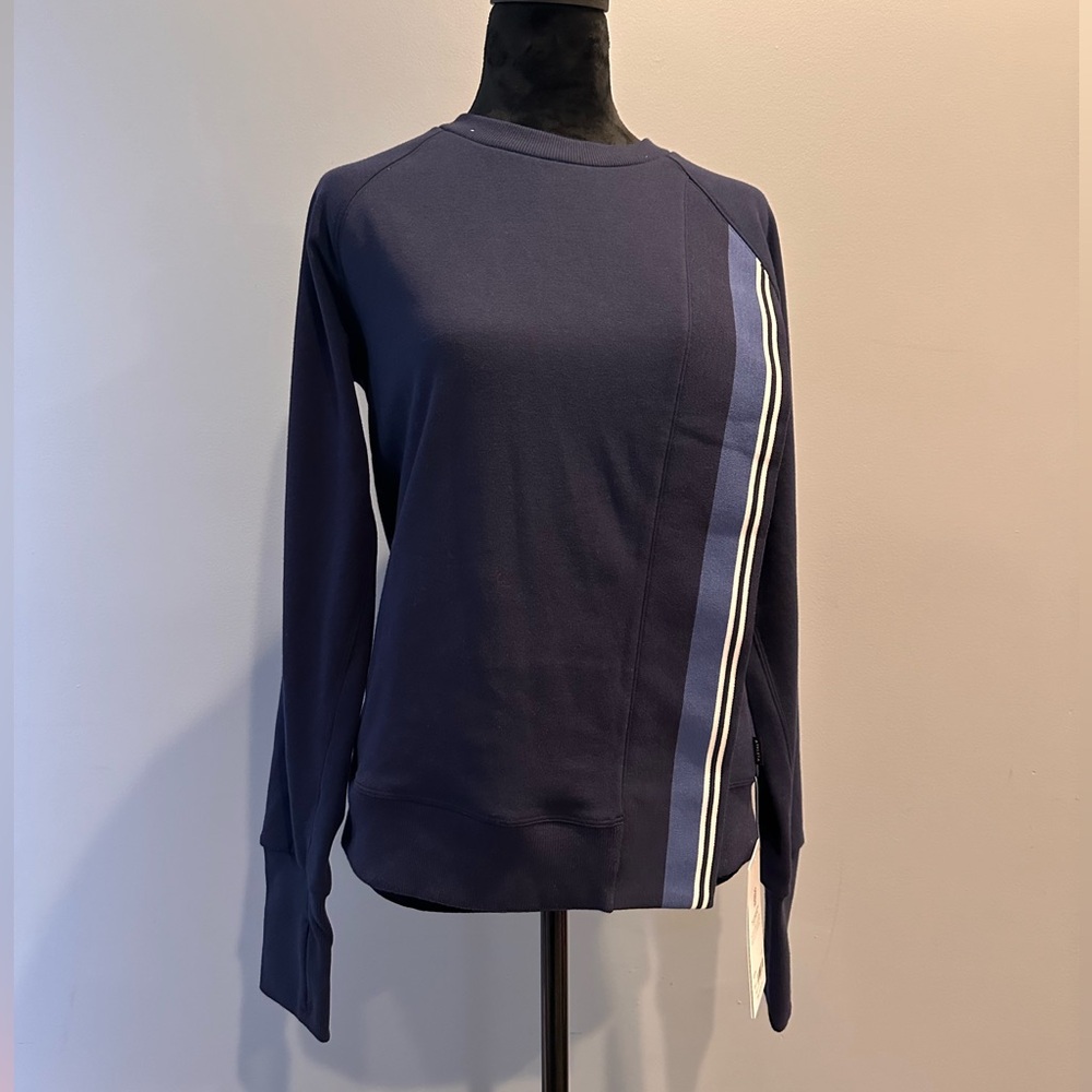 NWT Athleta Triumph Game Point Sweatshirt Navy Blue XS